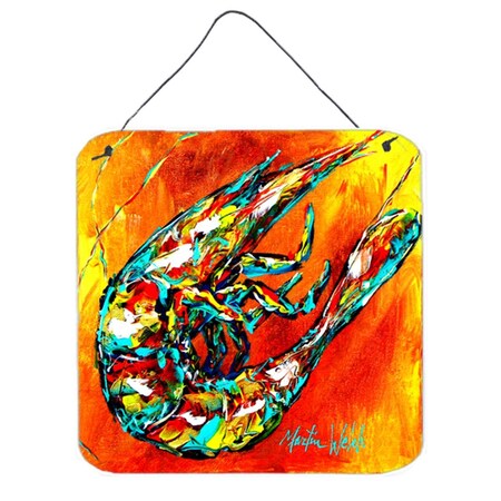Carolines Treasures Shrimp Warming Up Aluminium Metal Wall or Door Hanging Prints MW1076DS66